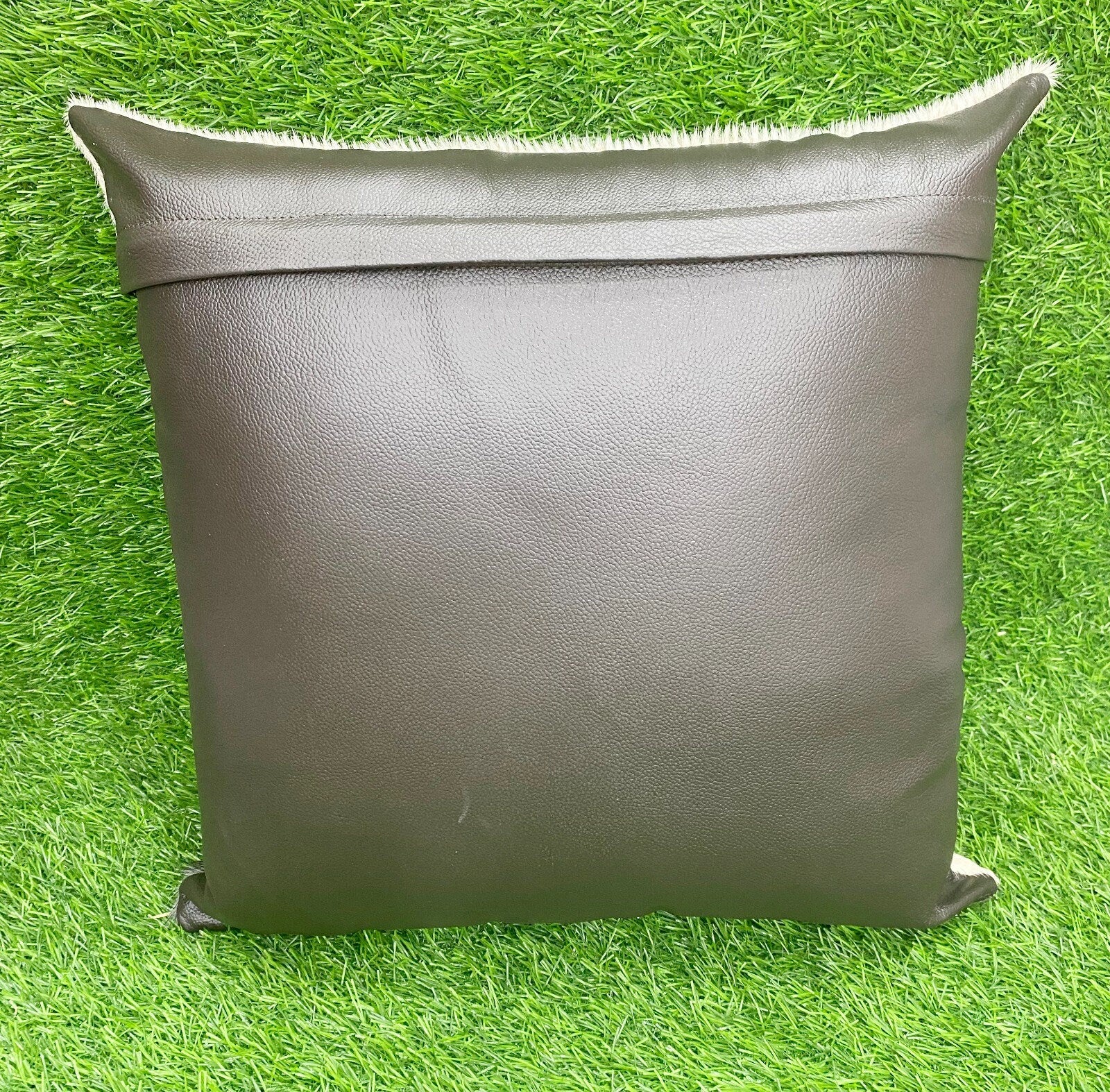 Leather pillow cover 18"X18" engraved horse face with Real leather head. Leather cushion covers sets for Christmas decor by Mousm