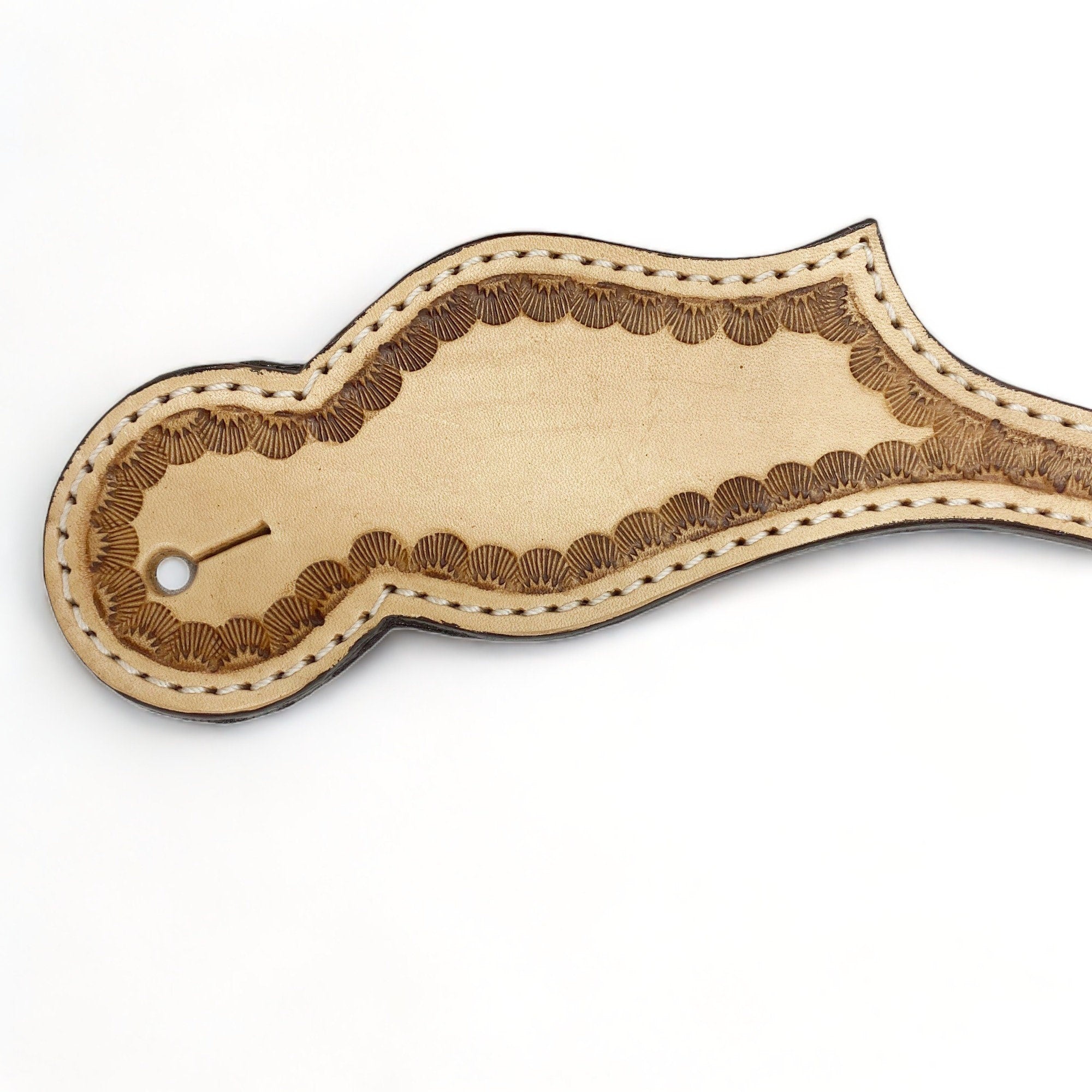 MOUSM Western Spur Straps – Argentina Cow Leather Men’s Spur Straps Decorated with Hand-Tooled Corners for a Classic Western Look & Antique Nickel Hardware