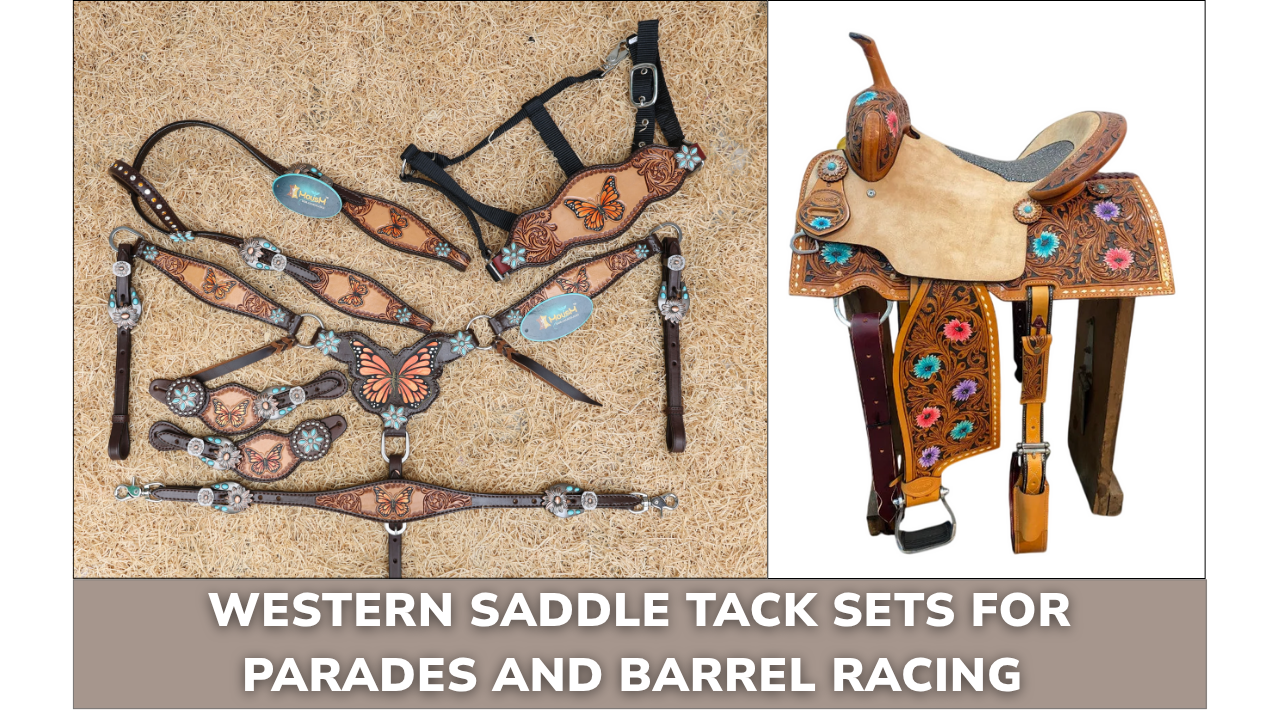Matching Western Saddle Tack Sets for Parades and Barrel Racing
