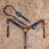leopard and flower carving western headstall and breast collar tack set