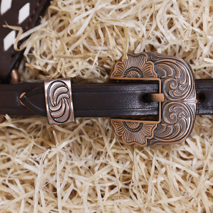 MOUSM Western Horse Tack Set – Made from Genuine Argentina Cow Leather, Decorated with Hand-Carved Cactus and Sunflower Designs, Rawhide Backstitching on One-Ear Headstall and Breast Collar, and Flower-Shaped Conchos with Turquoise Stone