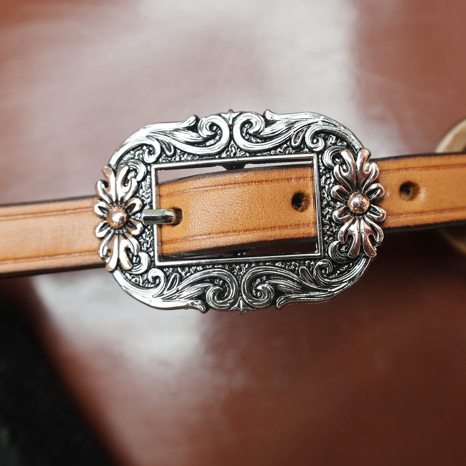Western Headstall and Breast Collar Set Handcrafted from Argentina Cow Leather, Engraved Horse Head with Hand Painted Sunflower, Rawhide Whip Stitching, and Horse Head Conchos MOUSM