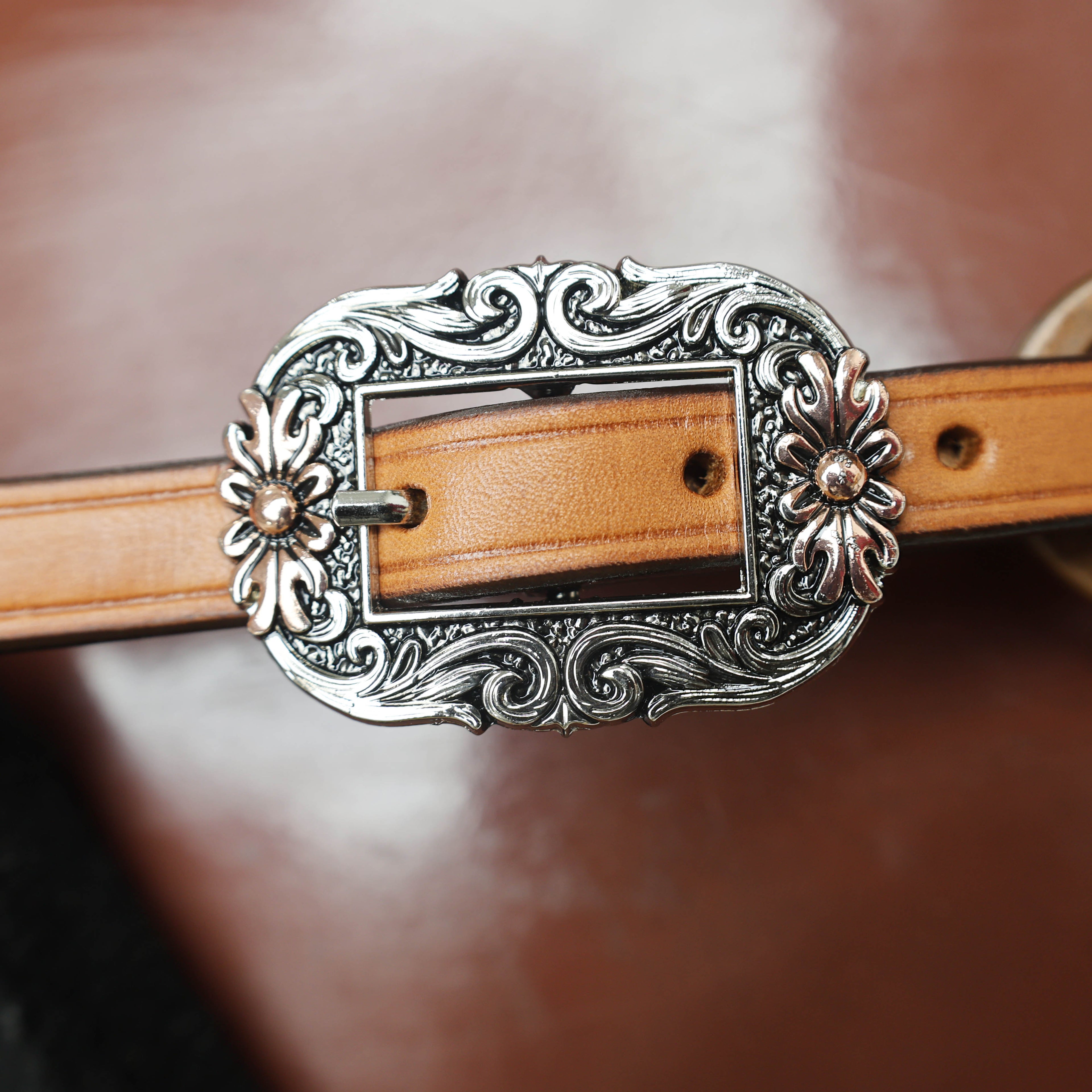 Western Headstall and Breast Collar Set Handcrafted from Argentina Cow Leather, Engraved Horse Head with Hand Painted Sunflower, Rawhide Whip Stitching, and Horse Head Conchos MOUSM