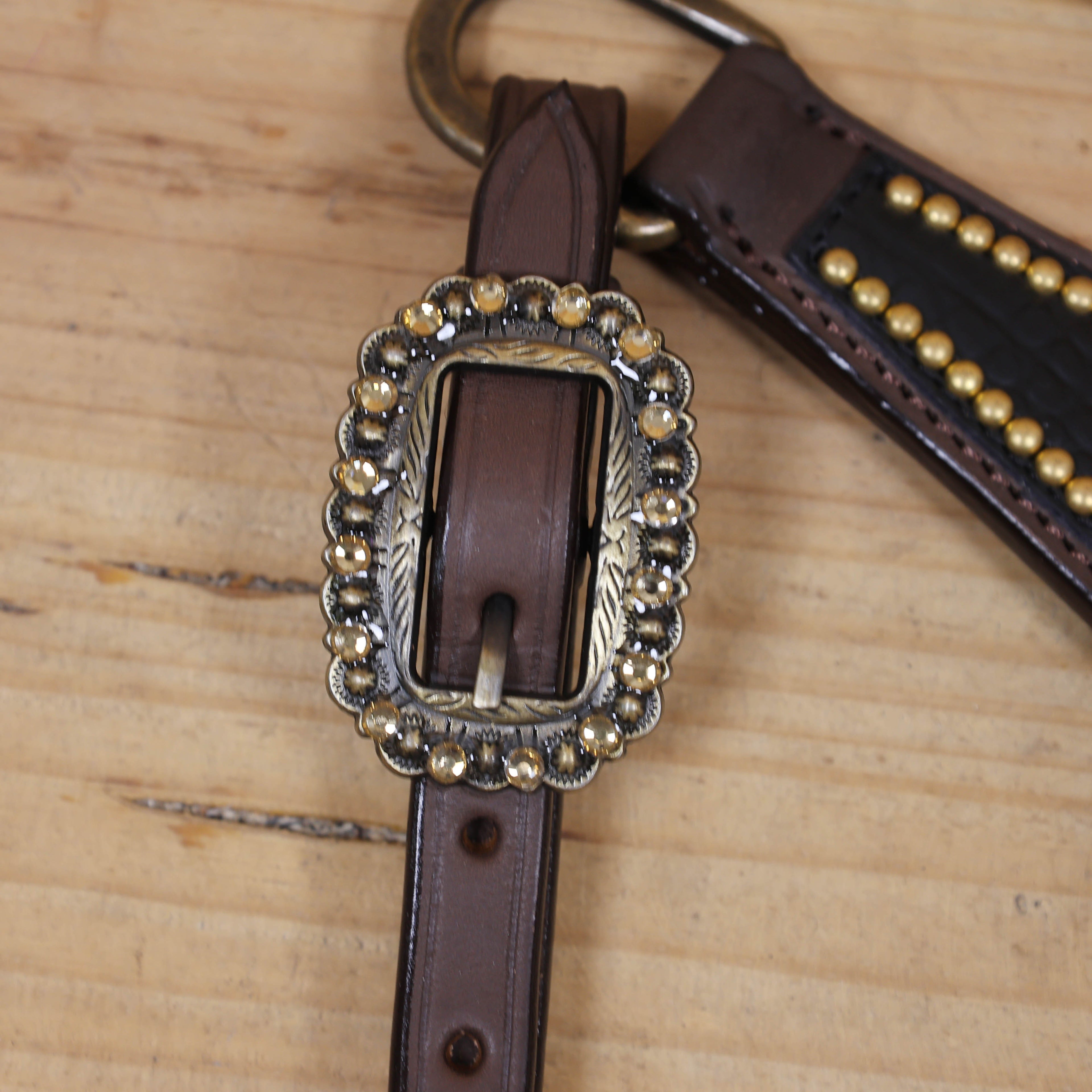 Western Horse Headstall Sets Millionaire Theme with 3D Golden Dollar Signs, Golden Studs, Dazzle Stone Work on Gladiator Breast Collar MOUSM