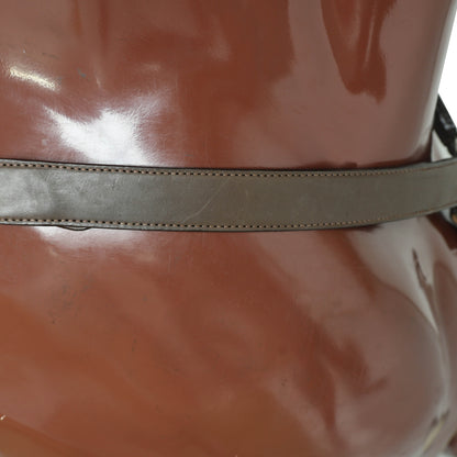 Western Leather Headstall and Breast Collar with Smart Plain Brown Argentina Cowhide, One Ear Design MOUSM
