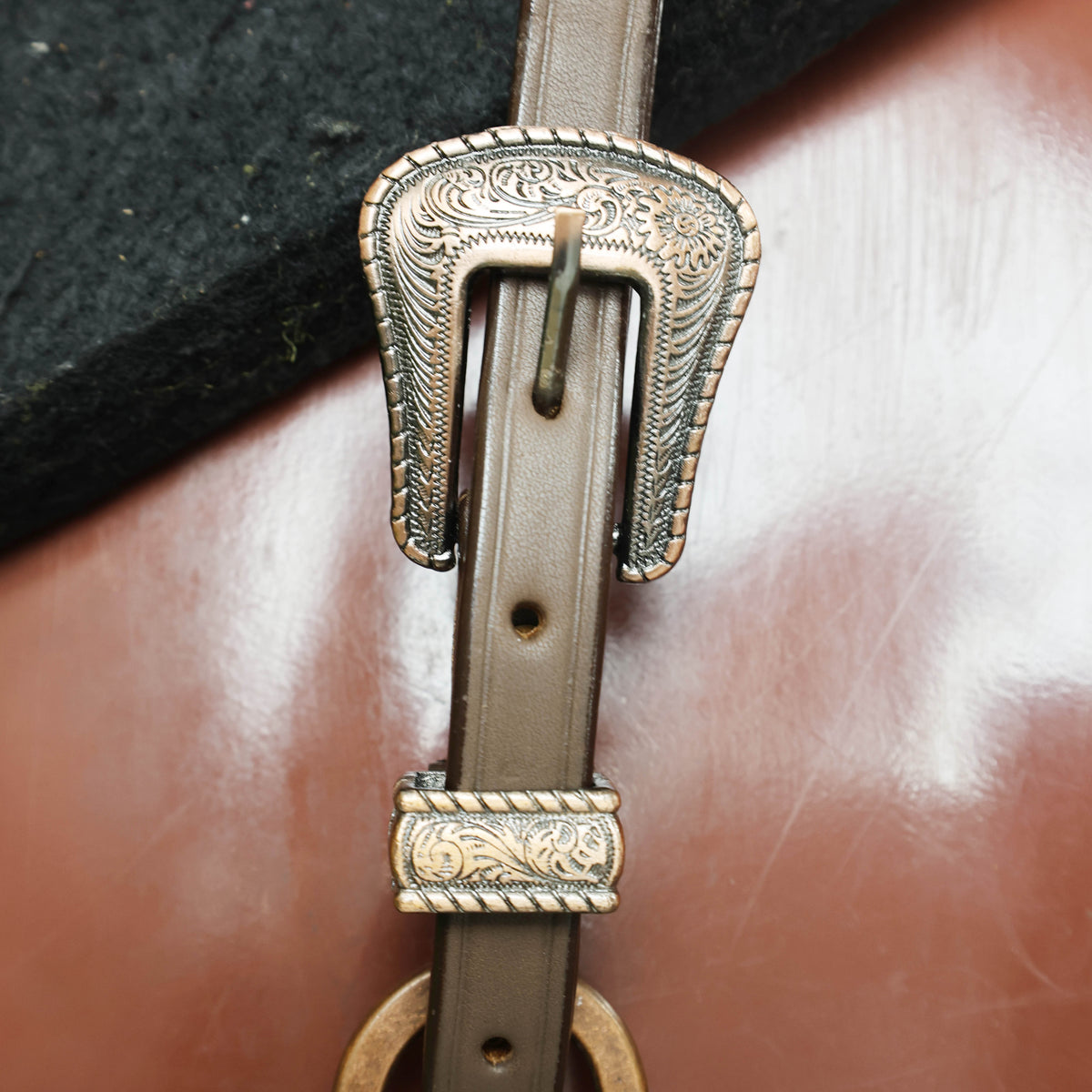 Western Headstall and Breast Collar Set, Turquoise Rose Embossed Tack with Silver Studs