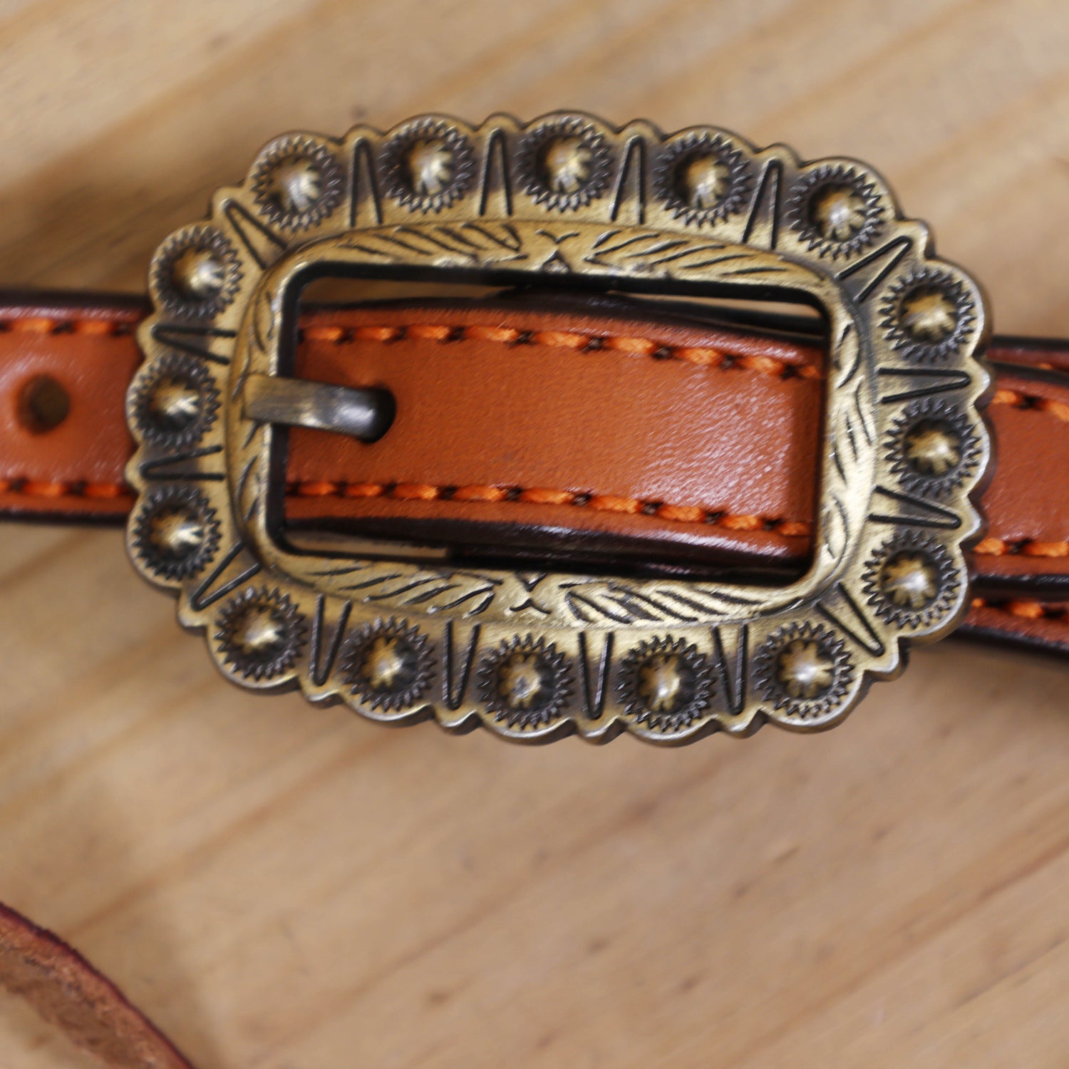 Western Leather Headstall &amp; Breast Collar Set – Black Golden Copper Floral Embossed