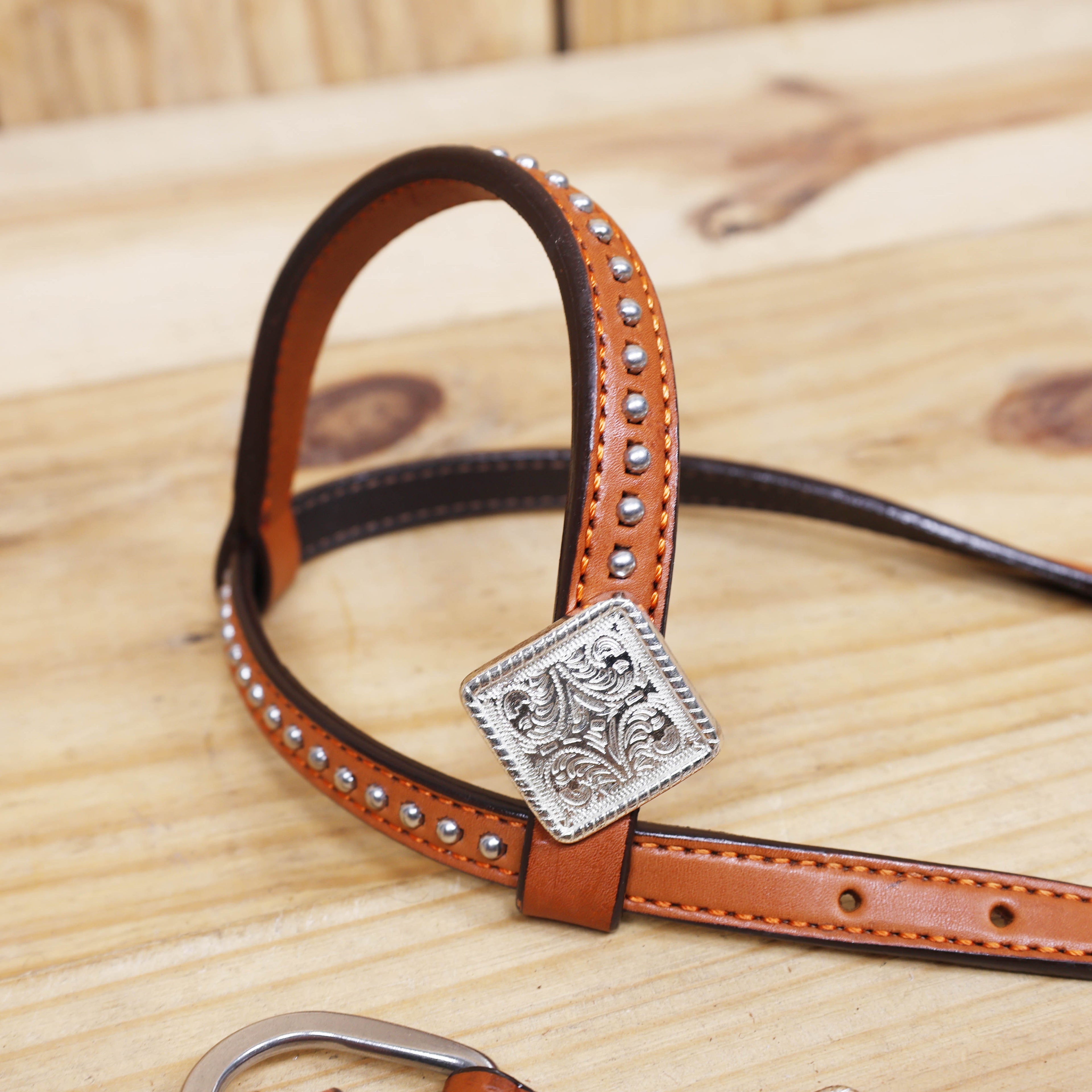 Western Leather Headstall &amp; Breast Collar Set – Rainbow Rose Embossed Leather