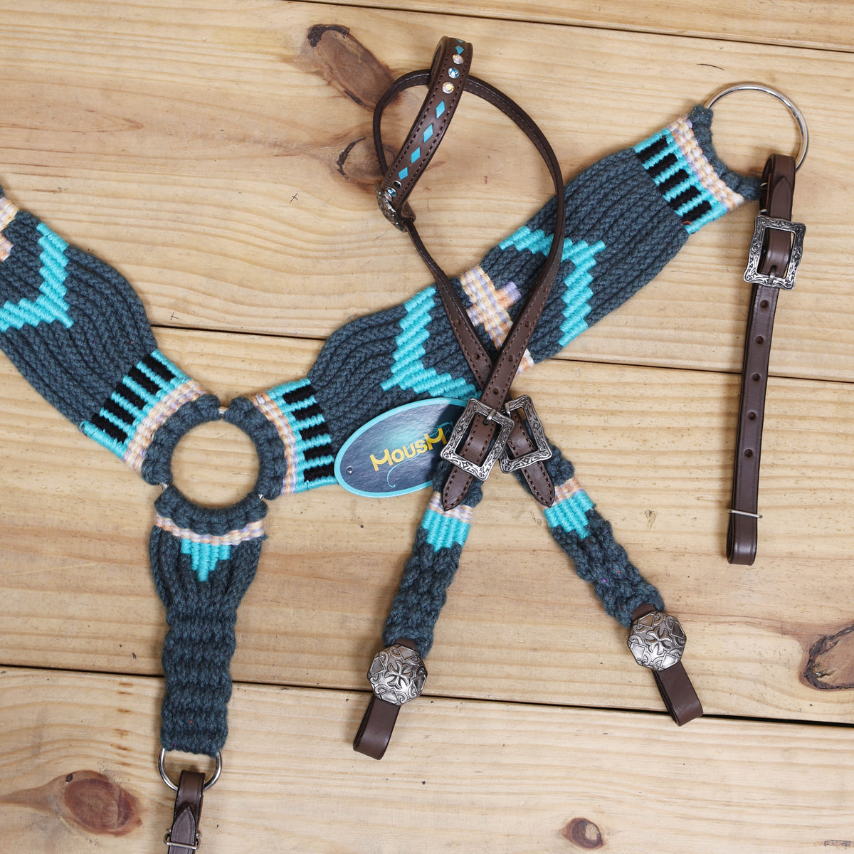 Dark Grey, Sky Blue &amp; Beige Mohair Complete 5 Piece Set