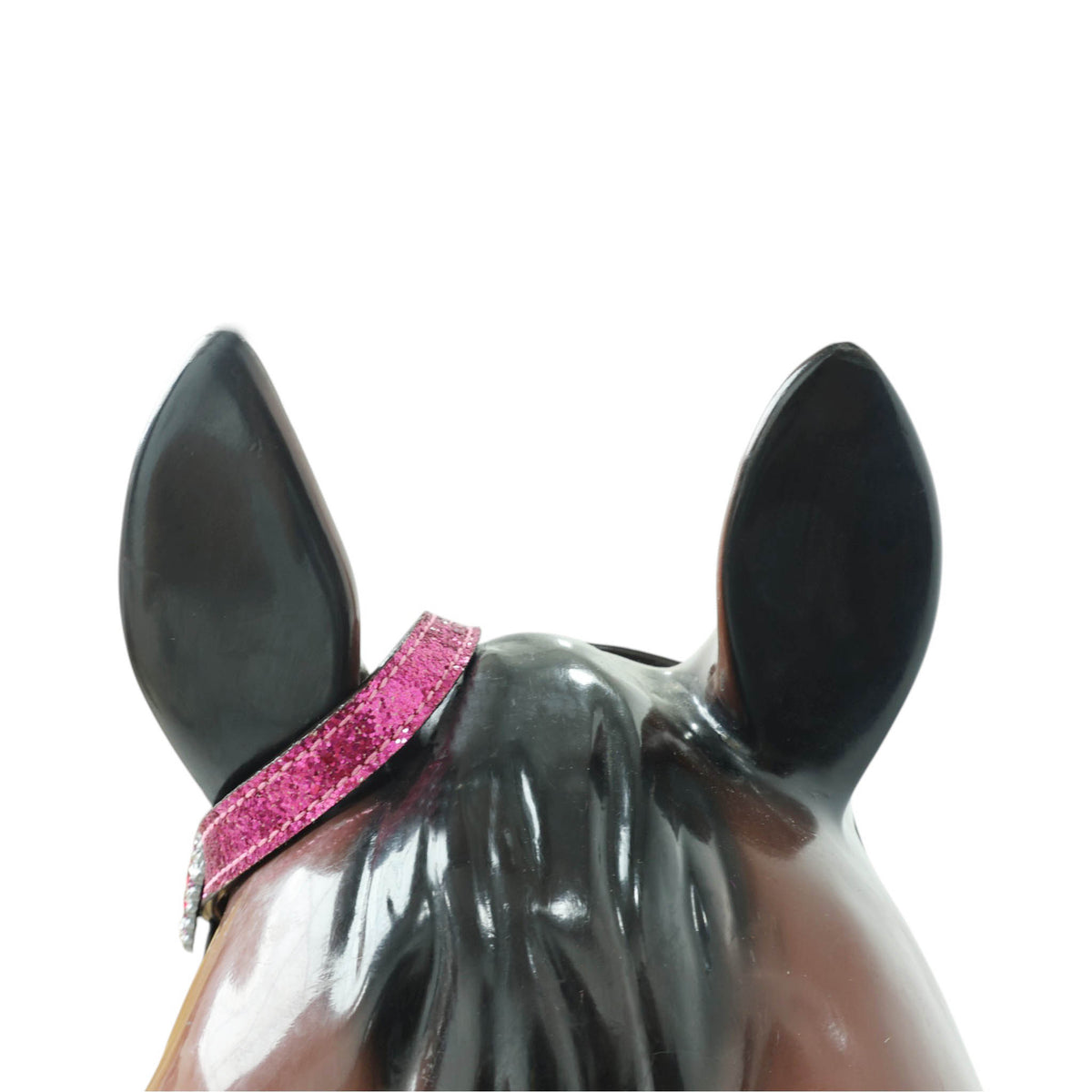 Hot Pink Glitter Headstall and Breast Collar with Silver Studs