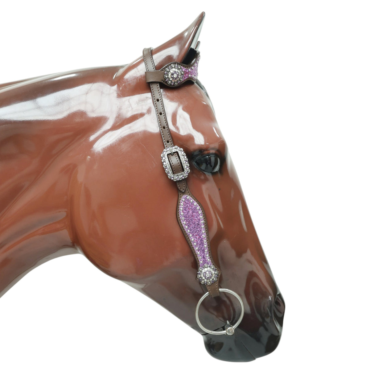 Light Purple Glitter Headstall and Breast Collar Tack Set
