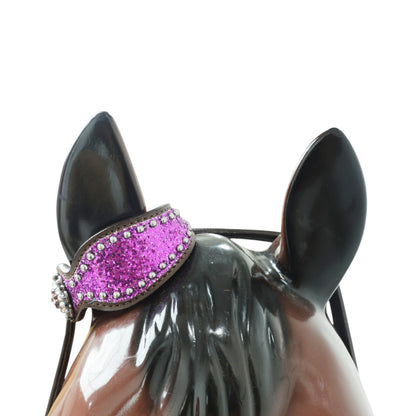 Purple Glitter Alligator Western Headstall and Breast Collar Set