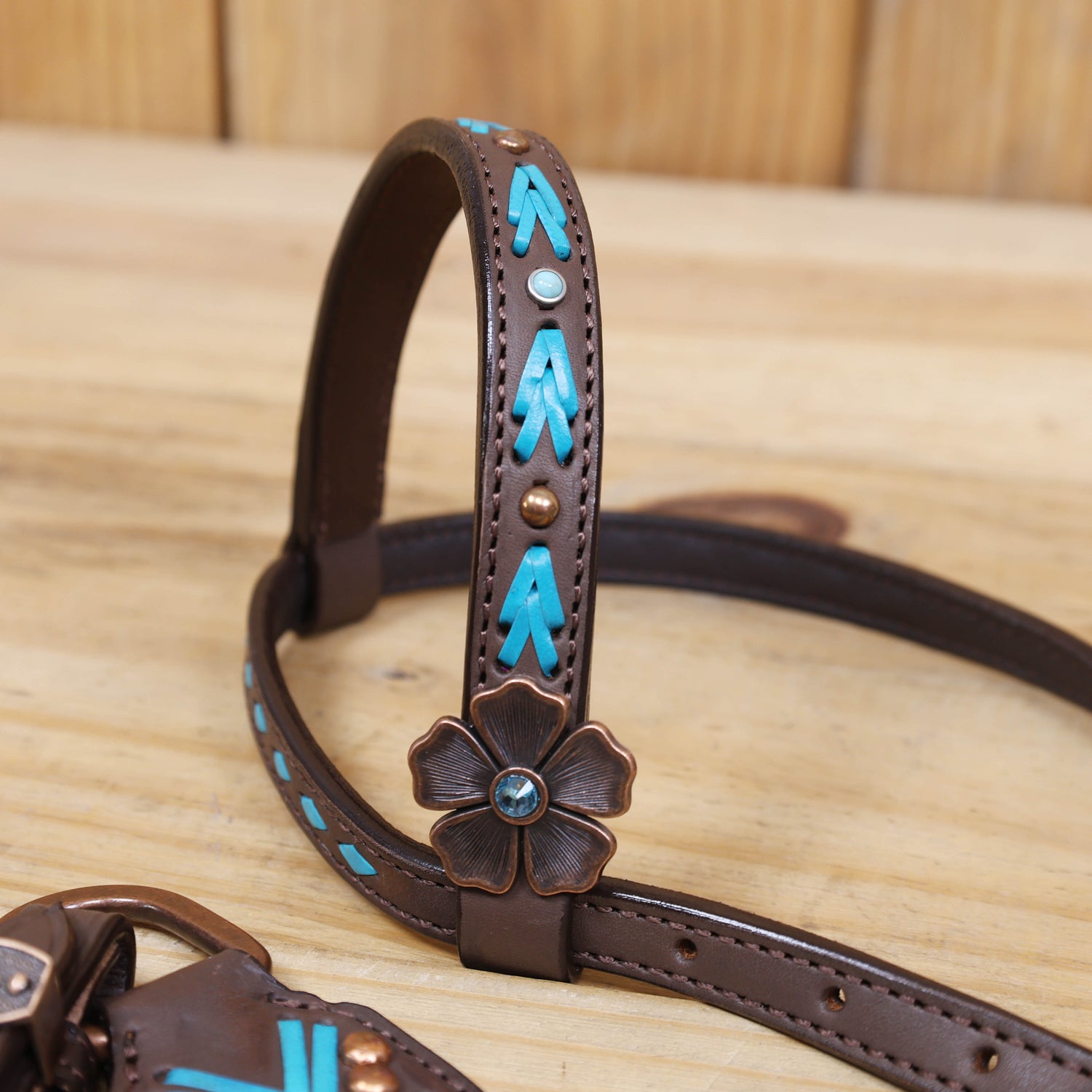 Western Horse Tack Set | Turquoise with Brown Tack France Western Horse Tack Set | Turquoise with Brown Tack France