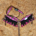  Pink Metallic Acid Wash Cowhide Inlay