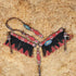 Red-Black Glittered Leather Fringe