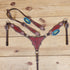 western horse tack set with red alligator printed headstall with gladiator breast collar set with silver studs