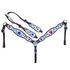 Horse bridle with star pattern on a white background