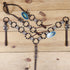durable western headstall and breast collar set with copper rivet buckles and engraved rings