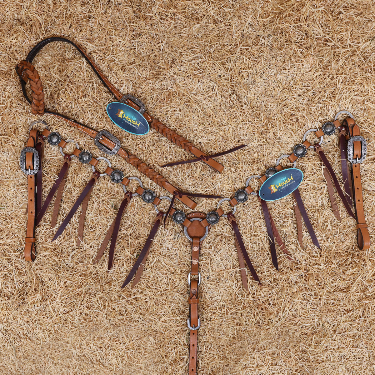 Stainless Steel Rings Headstall Set 