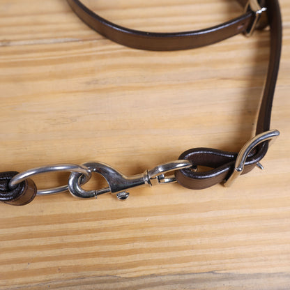 MOUSM Genuine Cow Hide Leather Tie Down Noseband with Leather Strap for Horse - Decorated with Lime Green Metallic Acid Wash Natural Hair On Cowhide and Rhinestone Conchos, 1 Meter Strap Length and 6/8&quot; Inches width