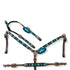 Turquoise & Brown Beaded Geometrical Pattern