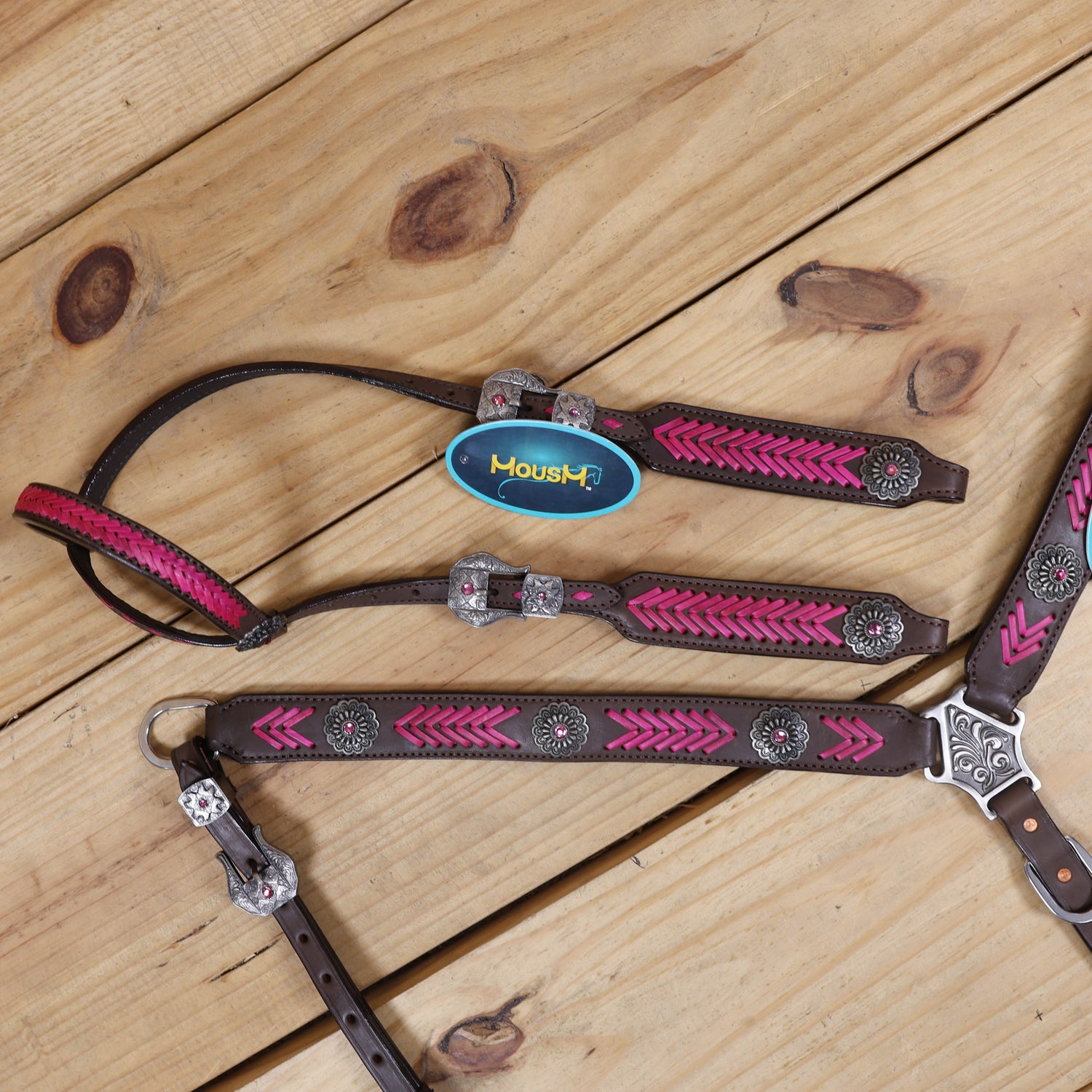 one ear headstall with matching breast collar