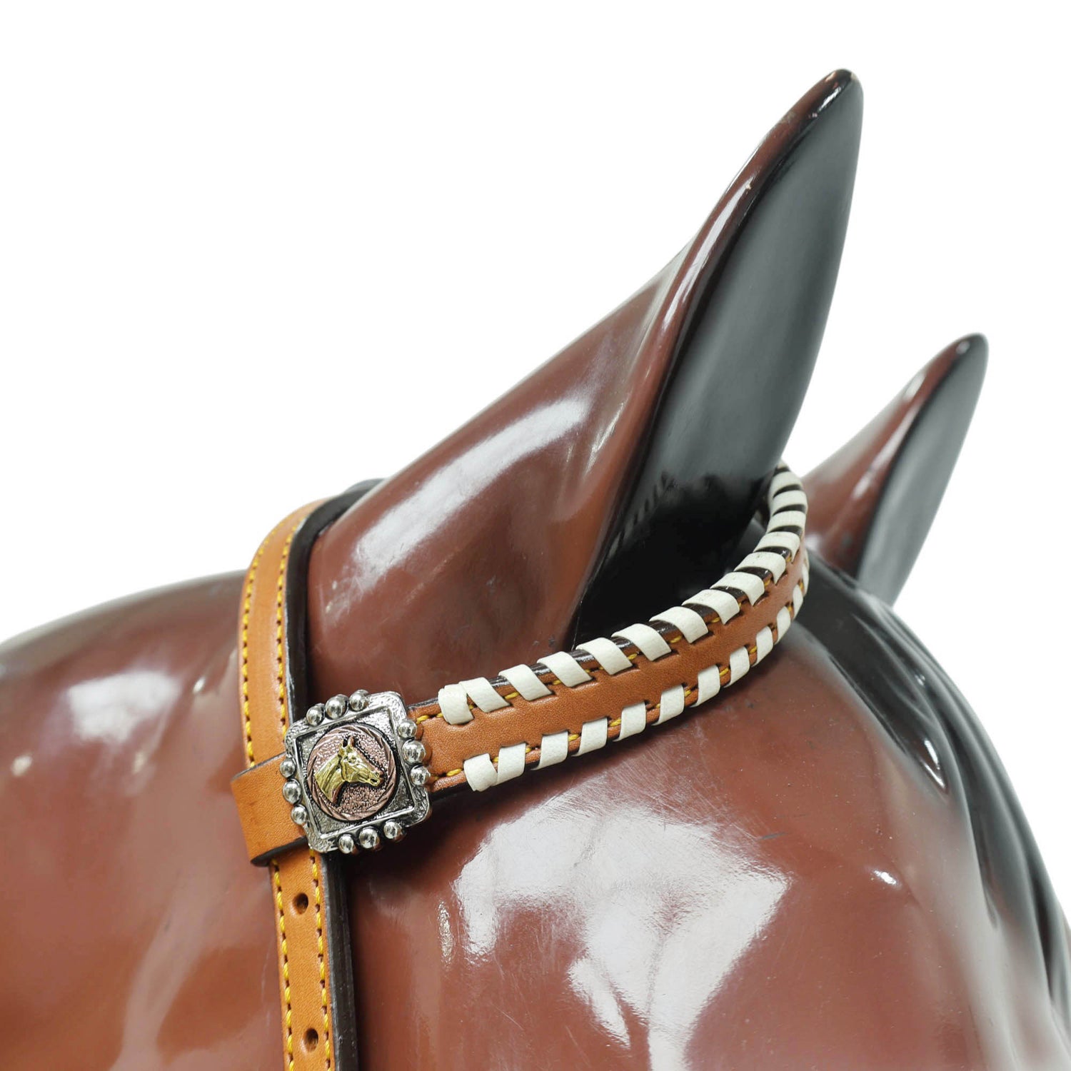 Western Headstall and Breast Collar Set Horse Head Engraving with Painting