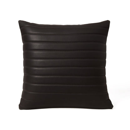 MOUSM Leather Pillow Cover 18 x 18, Leather Cushion Cover, Solid Cushion Cover, Brown Pillow Case, Home Decor, Decorative Cushion Throw