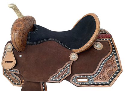 Western Horse Saddle, Western Barrel Saddle, Handmade Leather Saddle, Horse Riding Saddle, Western Saddle, Pleasure Trail Horse Saddle MOUSM