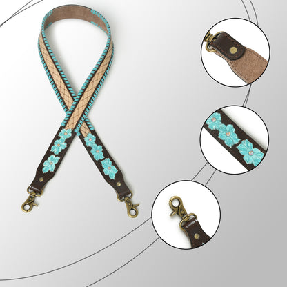 Mousm Genuine Cow Leather Bag Straps Crossbody Bag Straps Guitar Straps Detachable Bag Straps Purse Strap, Strap for Bag Leather Strap