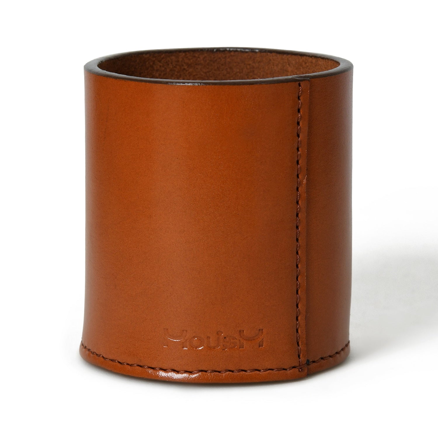 MOUSM Love You Mom Engraved Leather Handmade Pen/Pencil Holder