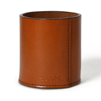 MOUSM Love You Mom Engraved Leather Handmade Pen/Pencil Holder
