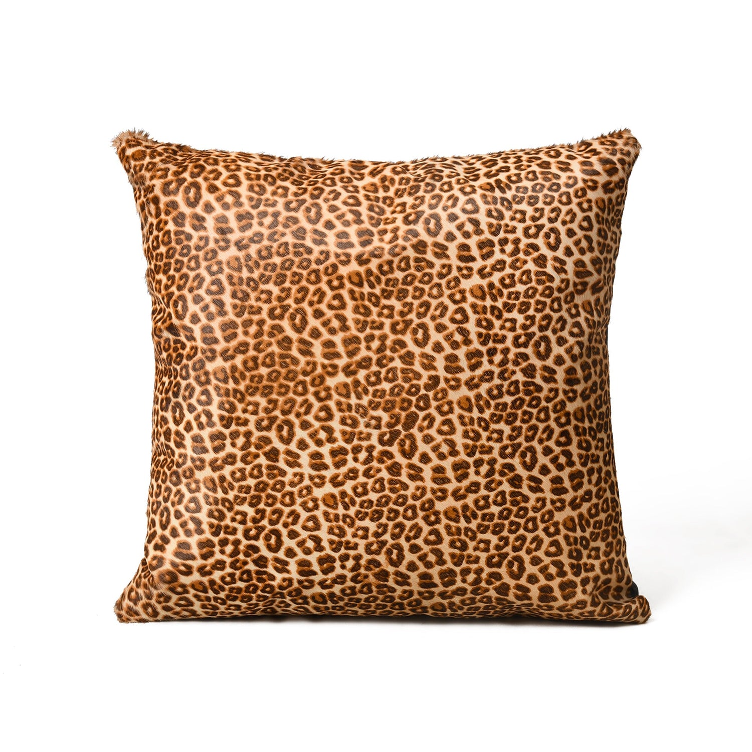MOUSM Leather Cushion Cover, Leopard Print HairOn Cow HIde Leather Cushion Case,Decorative Cushion Pillow Cover Sofa Throw Housewarming Gift