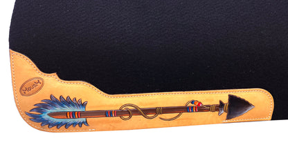 100% Leather Saddle Pad - Western Saddle Pad for Western Show - Horse Riding Saddle Pad super comfortable MOUSM