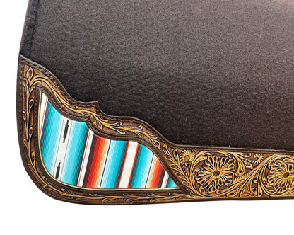 Leather Saddle Pad, Saddle Pad for Western Saddle, Horse Saddle Pad , Riding Horse Pad, Solid Brown Soft &amp; Comfortable Saddle Pad MOUSM