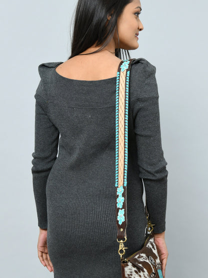 Mousm Canvas Purse Strap Leather Straps Boho purse/bag strap, adjustable crossbody bag strap, replacement strap, shoulder strap