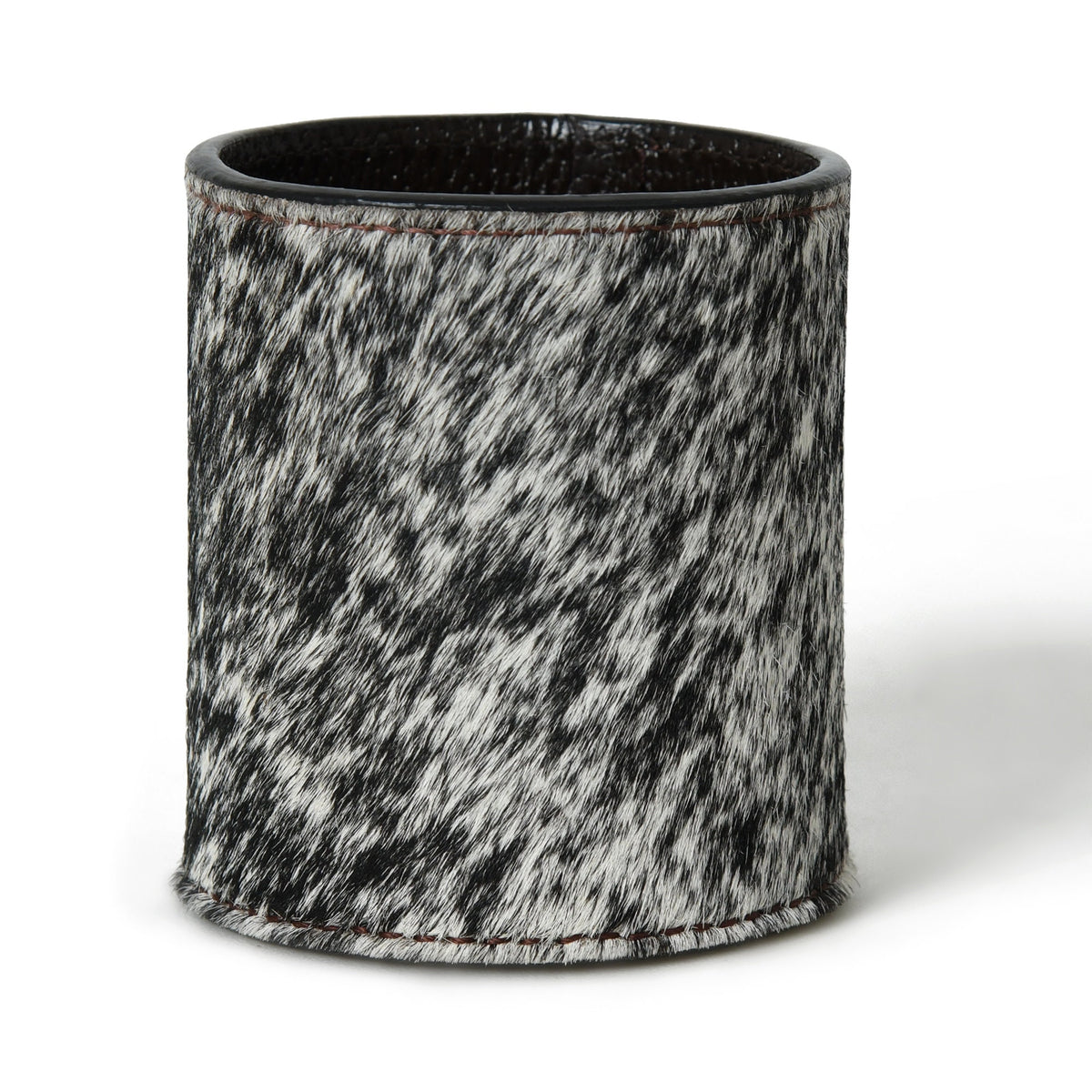 MOUSM Cowhide Leather Pen Holder, Pencil Cup - Stationary Holder - Gift for Employees - Leather Pen Holder- Home Office Decor-Tool Organizer