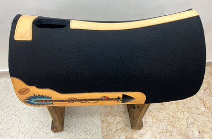 100% Leather Saddle Pad - Western Saddle Pad for Western Show - Horse Riding Saddle Pad super comfortable MOUSM