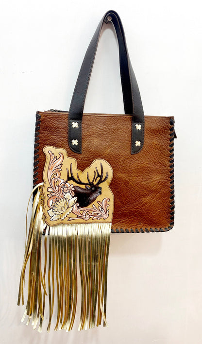 MOUSM Genuine Leather Western Purse, Western Saddle Hand Bag Crossbody Bag Strap Leather Shoulder Bags, Removable Strap Bag, Bag for Her &quot;