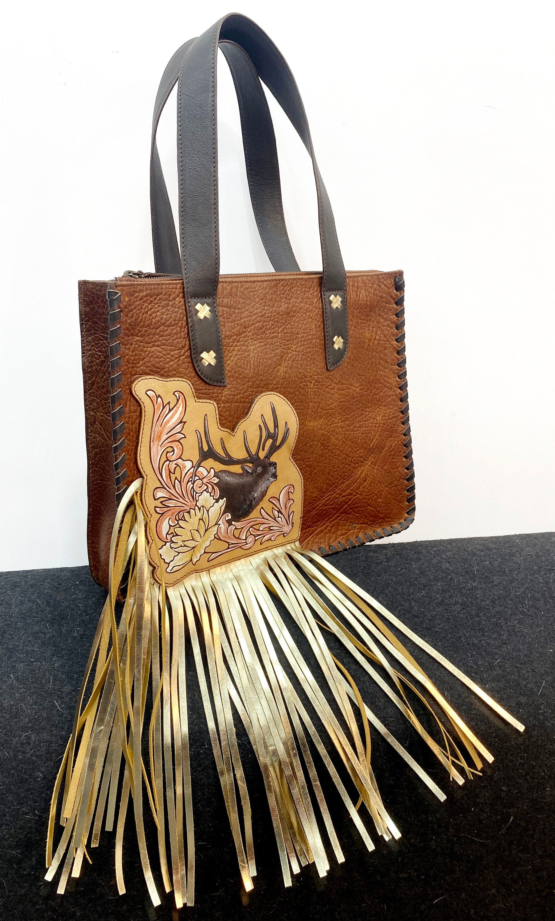 MOUSM Genuine Leather Western Purse, Western Saddle Hand Bag Crossbody Bag Strap Leather Shoulder Bags, Removable Strap Bag, Bag for Her &quot;