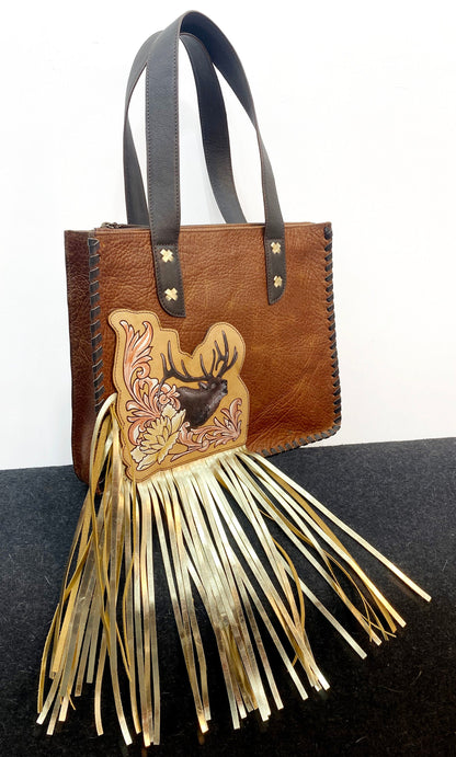 MOUSM Genuine Leather Western Purse, Western Saddle Hand Bag Crossbody Bag Strap Leather Shoulder Bags, Removable Strap Bag, Bag for Her &quot;