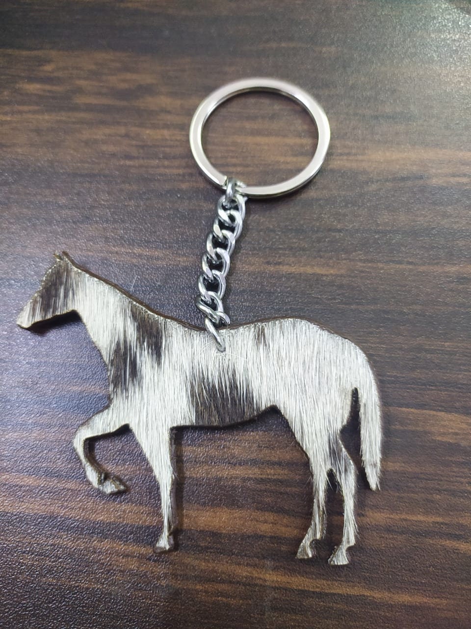 MOUSM Cowhide Leather Keychains Set of 6 Keyrings for Gift