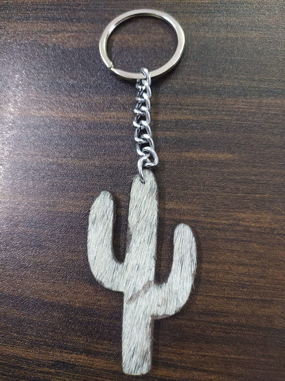 MOUSM Cowhide Leather Keychains Set of 6 Keyrings for Gift
