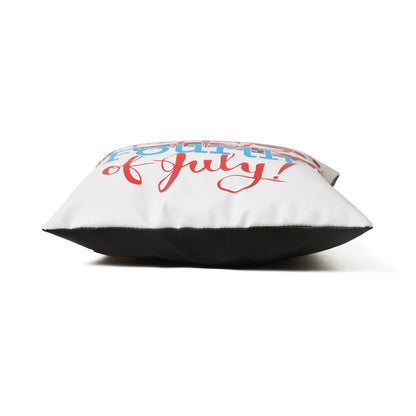 Decorative Throw Pillow Cover Case American Flag in Abstract Style Paintbrush Effect Stripes Happy Day, Decorative Square Accent