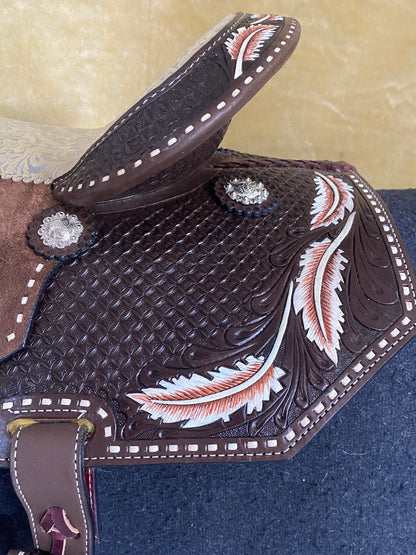 Elegant Equestrian Leather Saddle, Handmade Western Horse Saddle-Vintage English Saddle-Western Trail Riding Saddle
