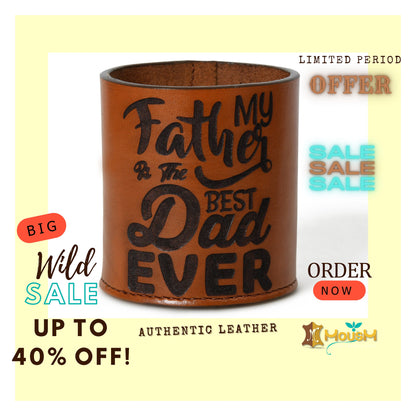 MOUSM Leather Pen Holder, Father&