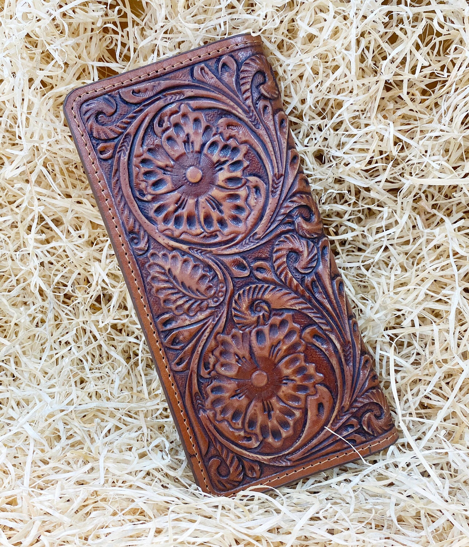 ladies clutch bag with flowers and carving with antique finish  Premium Ladies&