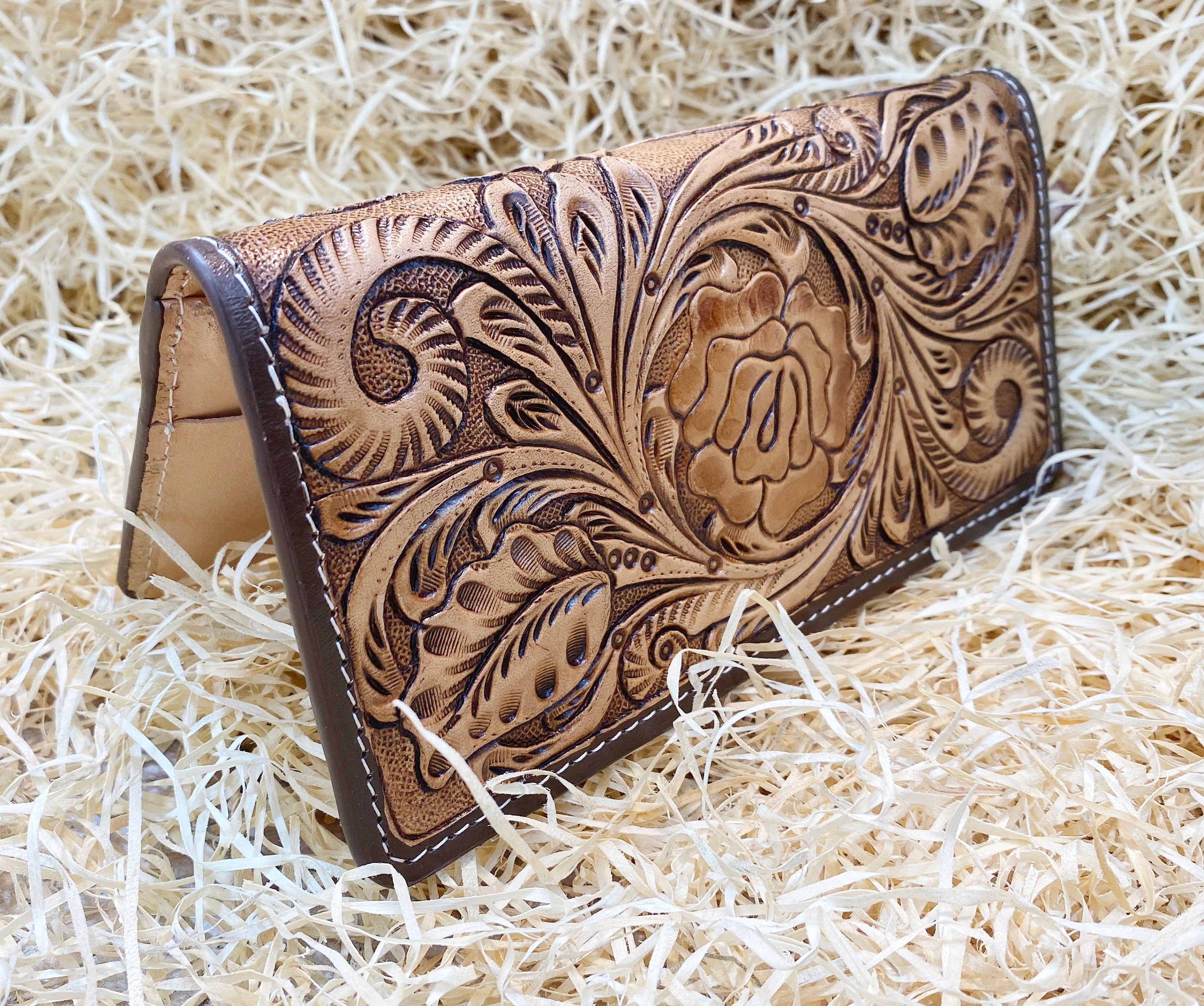 ladies clutch bag with flower and carving with antique finish bag Premium Ladies&
