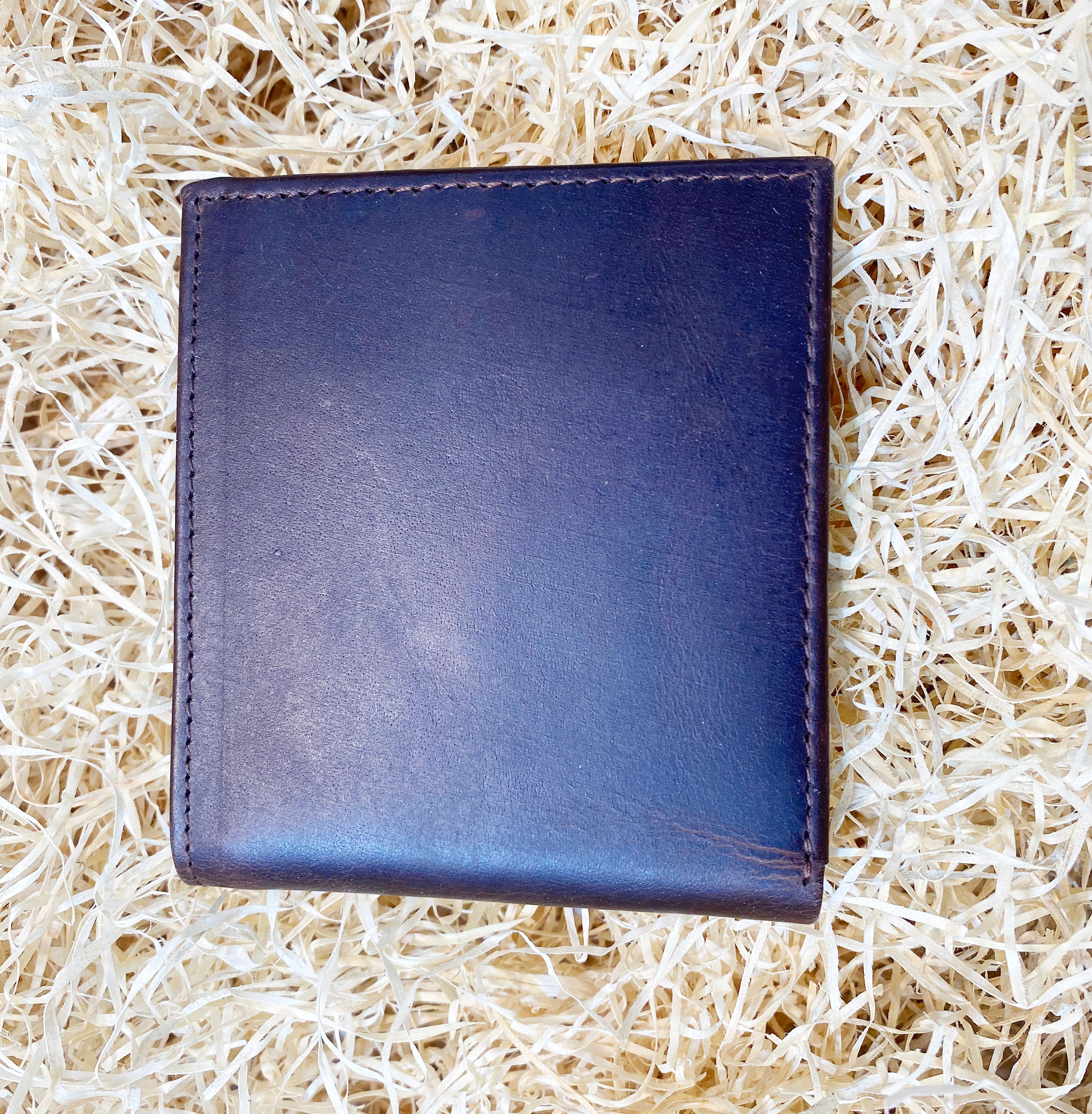 Wallet Western Mens Leather Wallet for Men Argentina cow leather wallet Dark Brown Wax Leather wallet  2 Fold Organiser wallet By MOUSM