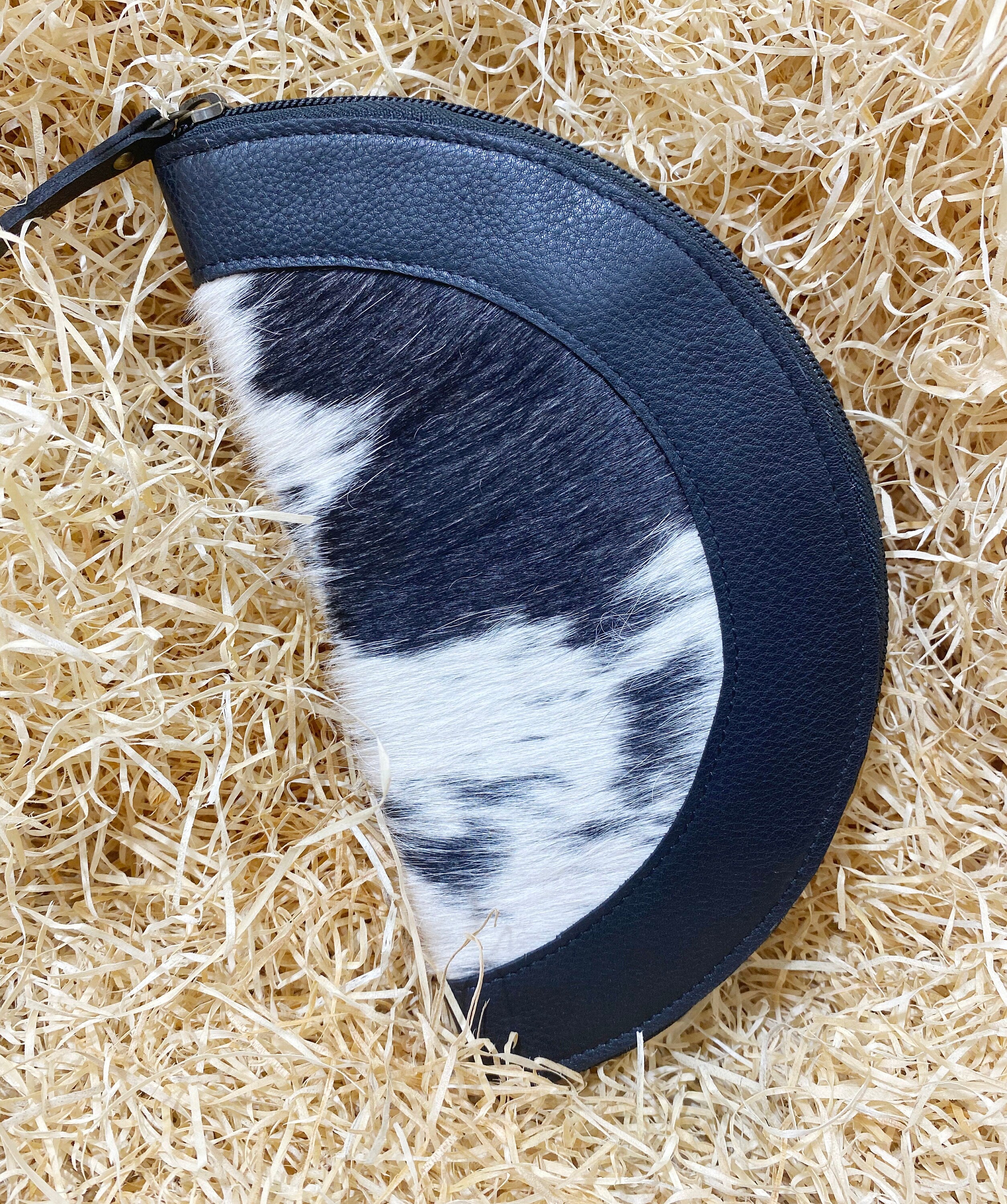 ladies clutch bag comes with black &amp; White real cow hide . Western Ladies hand clutch bag | Premium leather clutch bag by Mousm